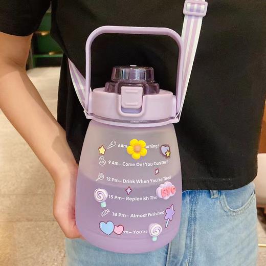 【爆款热卖】女孩们的必备神器！夏日清凉，网红运动水杯女季！独特可爱大肚设计，时尚便携，大容量，吸管杯，学生跨境水壶瓶，让你轻松应对夏日高温！ 商品图1