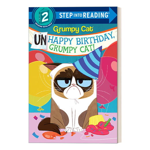 英文原版 Step into Reading 2 - Unhappy Birthday  Grumpy Cat!  生日不快乐 不爽猫! 英文版 进口英语原版书籍 商品图0