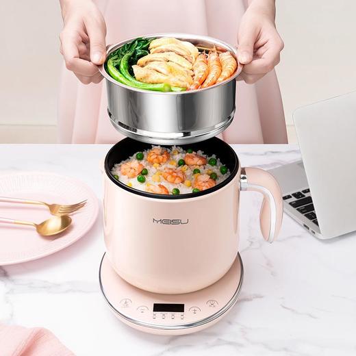 美苏办公室小电锅煮面神器分体式小火锅电煮多功能电热锅宿舍学生 商品图2