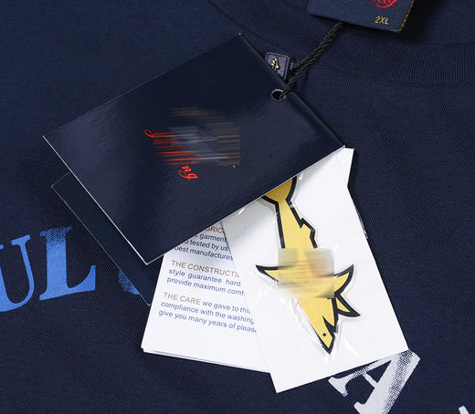 鲨鱼 三色鲨鱼纯棉 圆领短袖T恤 PSS132 商品图4