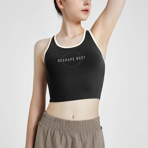 【高包裹环抱美背】新款瑜伽服上衣带胸垫修身内搭吊带背心外穿跑步运动速干上衣 商品图3