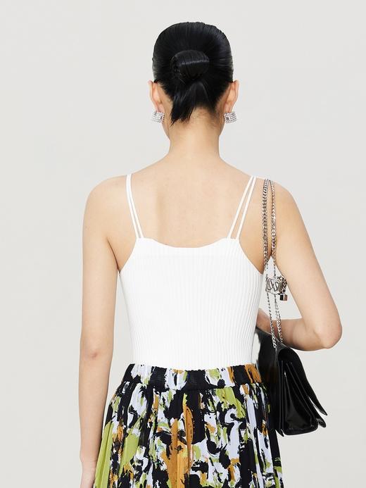 玛丝菲尔白色V领吊带背心A1DE2805M 商品图3