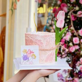 郁金香蛋糕·芒果脆啵啵夹心 | 烤爱