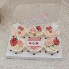 母亲节纸杯蛋糕六个（限定区域免费配送）