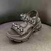 LFGJ 14507新款水钻串珠重工松糕厚底百搭休闲凉鞋 商品缩略图6