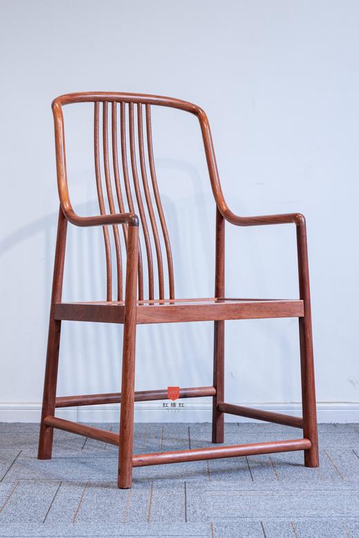 红桥红  家具严选  缅甸花梨(大果紫檀）  【S背高梳背椅 三件套】 商品图3