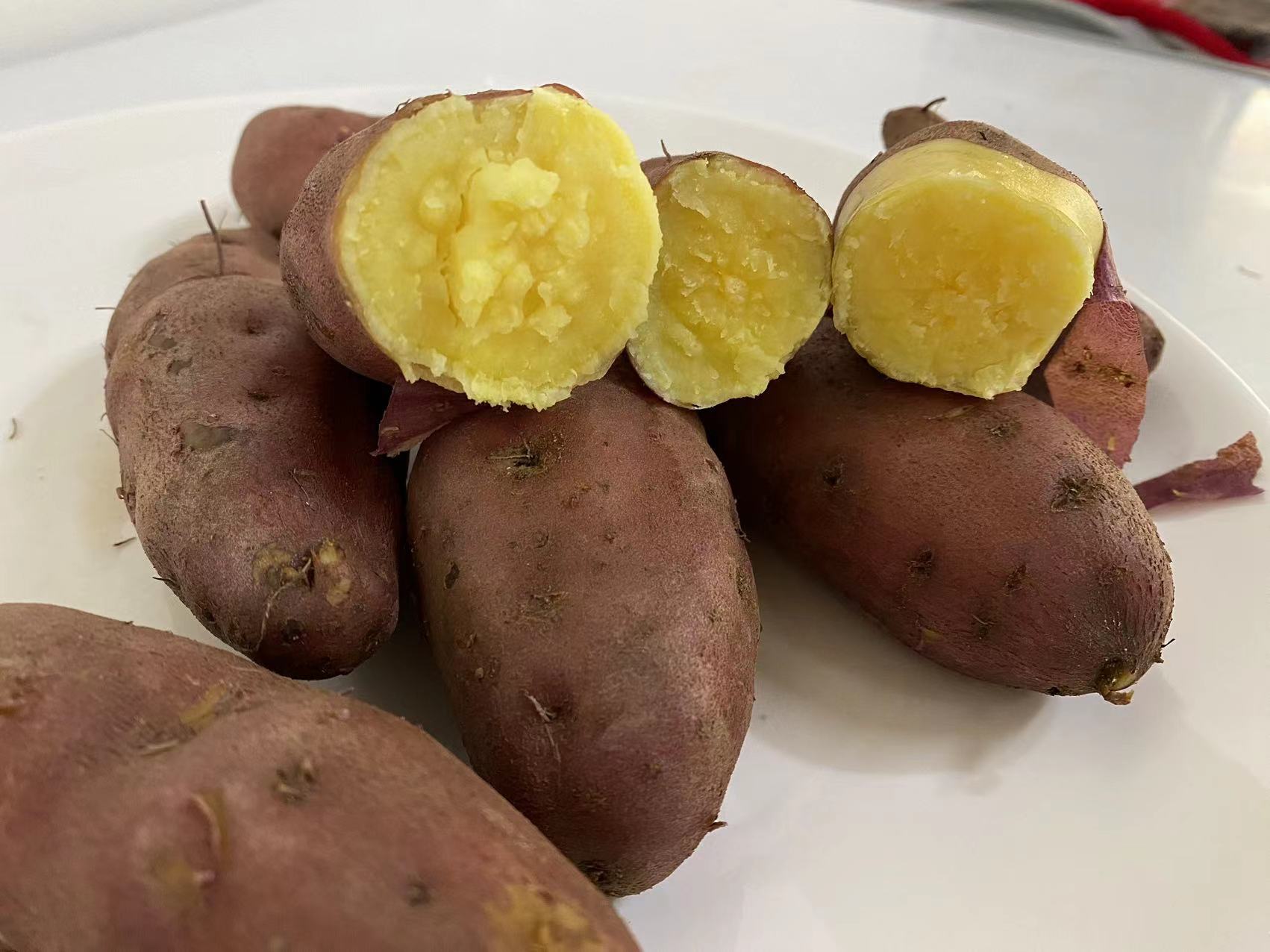 安纳芋地瓜日本高级品种引进种植皮薄易剥口感特点细腻绵糯几乎无筋无