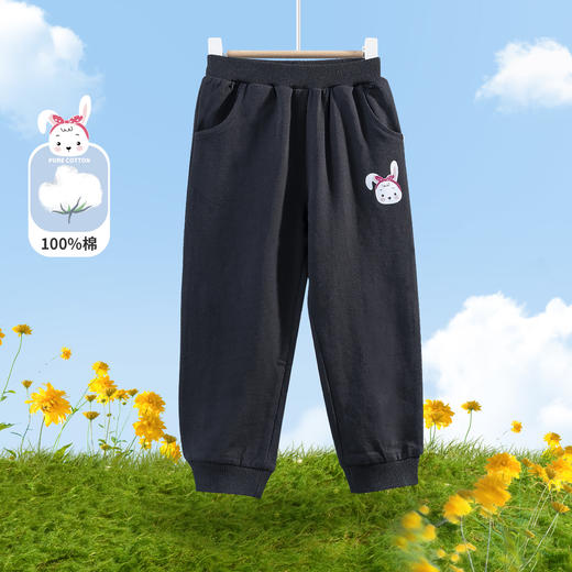 贝贝怡童装女宝宝春秋季裤子新款中大童休闲束脚裤外穿裤子潮 商品图7