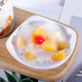 【补充能量！酸奶水果罐头】剂，营养又美味，满足你的口腹之欲，新鲜橘子黄桃西米露多种口味混合健康