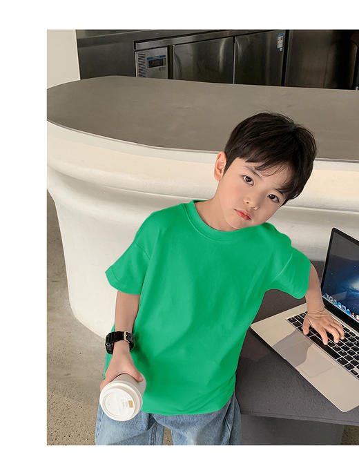 【49.9/2件】男女纯棉夏季半袖上衣 中大童短袖 90-170码可选 高品质儿童棉质短袖上衣 儿童t恤宝宝衣服 商品图10