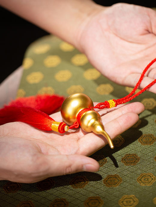 【6F】朱炳仁铜 福禄寿喜葫芦车挂家居饰品客厅装饰葫芦摆件铜葫芦挂件 商品图3