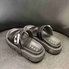 LFGJ 6159金属皮带扣英伦凉拖女厚底休闲拖鞋外穿 商品缩略图4