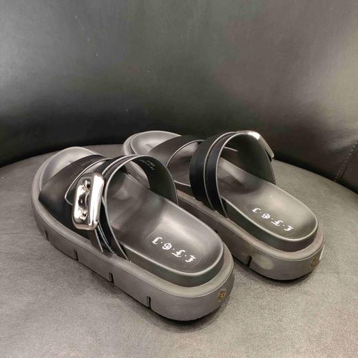 LFGJ 6159金属皮带扣英伦凉拖女厚底休闲拖鞋外穿 商品图4