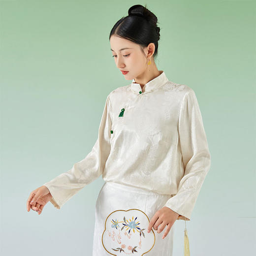 致橡树2023中式天丝提花衬衣F230031 商品图3