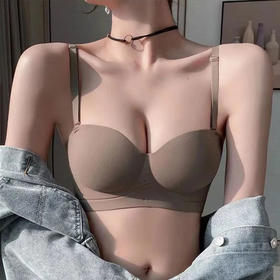 【69元买1送1！无痕升杯水蜜桃内衣】3D立体圆球杯 零感软支撑 聚拢收副乳 可拆卸肩带 一衣两穿