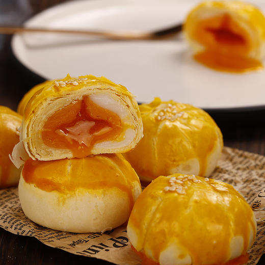 桂艺坊佑晨光-流心奶黄酥330g*2牛皮纸盒装 商品图2