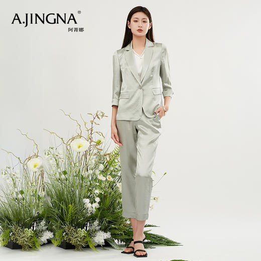 【商场同款】阿菁娜醋酸气质职场西装外套A30X108071 商品图3