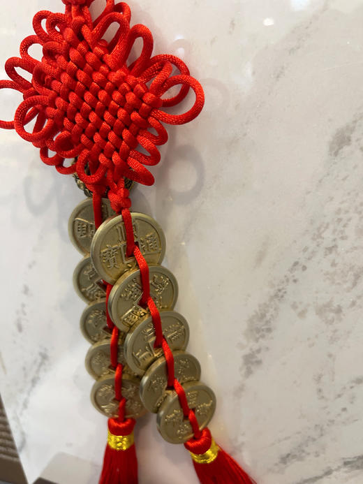 【6F】朱炳仁铜 五帝钱门对门挂件窗户卫生间门口吉祥中国结铜钱古币 商品图1