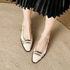 粗跟圆头凉鞋，包头舒适复古风中跟女鞋BY-H1978 商品缩略图3