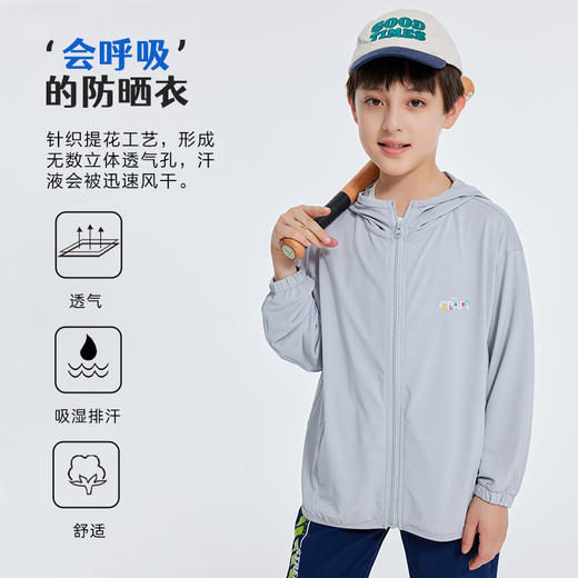 【三妈优选】龙之涵 亲子款提花呼吸孔防晒衣 透气不憋闷 UPF50+ 吸湿排汗 婴幼儿A类标准 商品图1