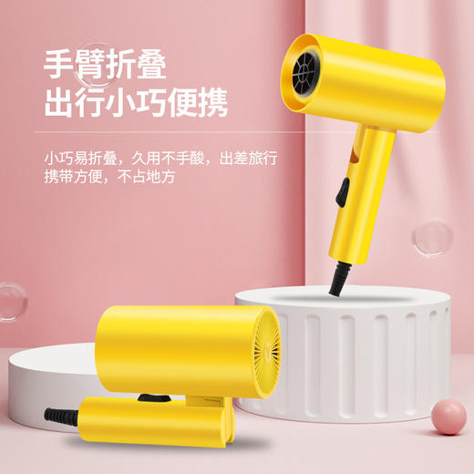 迷你可折叠电吹风学生宿舍小功率家用吹风机卡通便携两档 商品图0