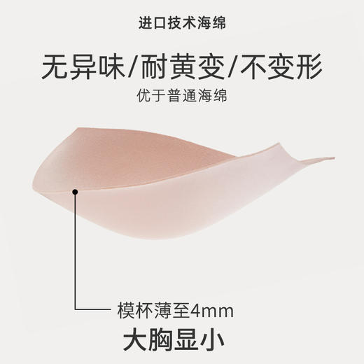 HSIA遐全罩杯包容圆润薄款文胸有钢圈防外扩轻奢大胸显小内衣女夏【蔷薇blues】 商品图4