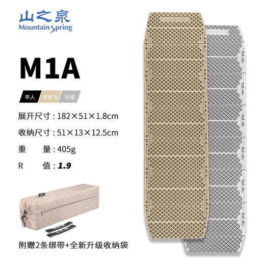 山之泉 R1.9 405克 M1A 蛋槽睡垫 商品图0