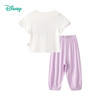 迪士尼童装女童短袖t恤九分裤套装夏季中小童天丝莫代尔两件套232T1489 商品缩略图3