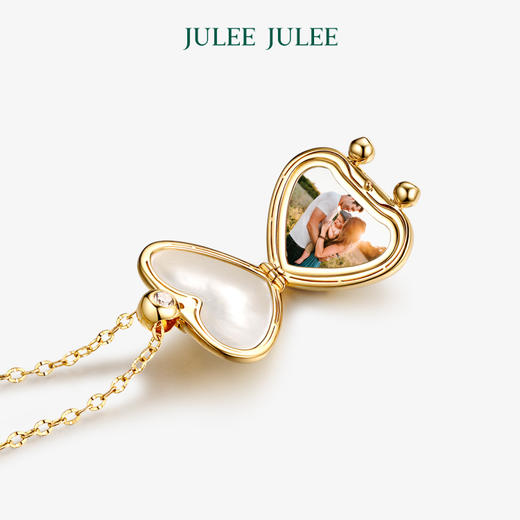 【三人】JULEE JULEE茱俪珠宝 18K黄金母贝钻石相片盒吊坠 商品图3