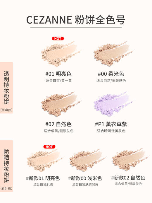 【保税仓】Cezanne倩诗丽透明感粉饼升级版01（柔光色） 10g 商品图2