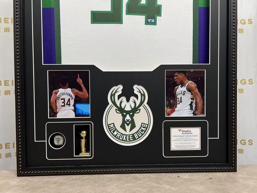 收藏系列 字母哥 雄鹿队34号白色 亲笔签名球衣 商品图3