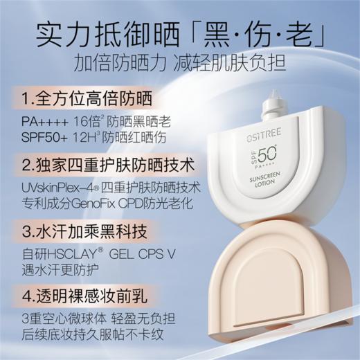 【折扣特价|任选❸件享6.5折】柳丝木防晒乳高倍防紫外线清爽保湿养肤防水防汗不假白学生通用（赠防晒小样） 商品图4