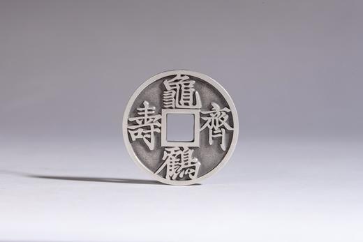 矩德泉坊 纯银手作   龟鹤齐寿浮雕镶嵌（3.6厘米版）582 商品图0