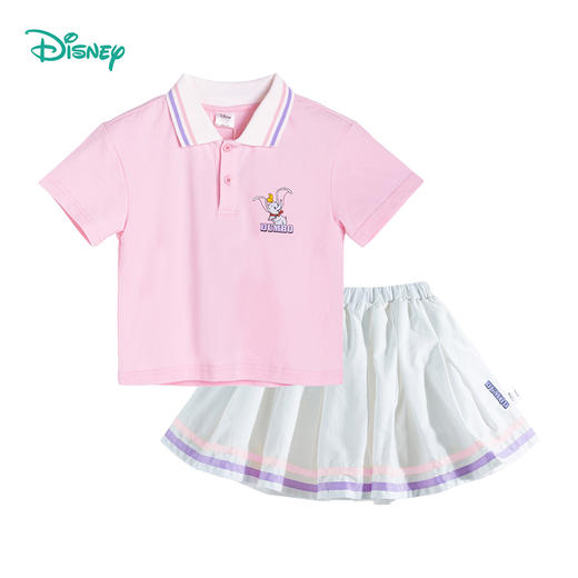 【商场同款】迪士尼童装小清新学院风套装女童夏季新款甜酷POLO衫百褶裙222DT0160 商品图5