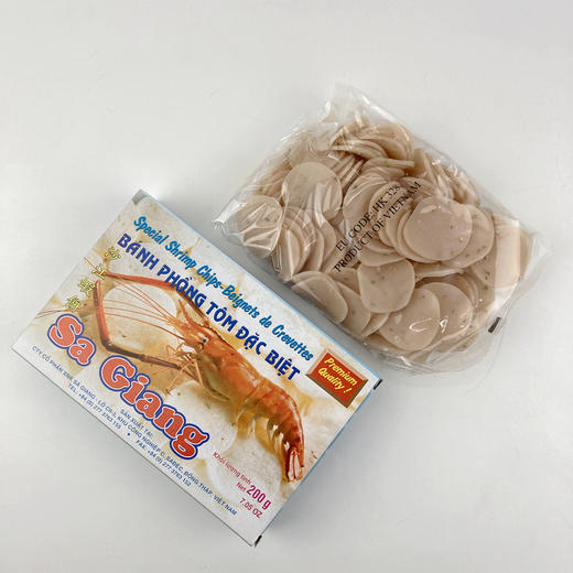 越南进口沙江牌胡椒葱香味虾片200g 商品图1