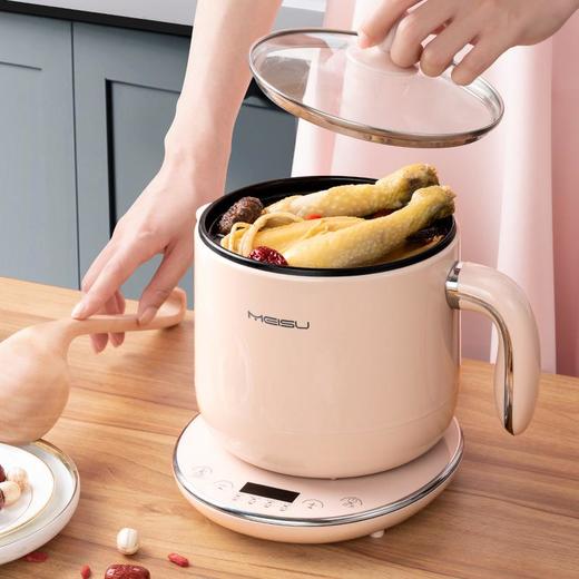 美苏办公室小电锅煮面神器分体式小火锅电煮多功能电热锅宿舍学生 商品图3