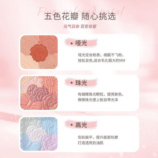 【保税仓】Canmake五色珠光花瓣腮红B01 商品图2