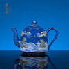 宝瓷林景德镇雪花蓝描金雕刻四海升平壶高端中式主人壶纯手工茶壶 商品缩略图0