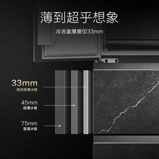 海信（Hisense）璀璨系列505升四开门家用电冰箱法式变频一级能效风冷无霜BCD-505WTDGVBPIV真空保鲜 商品图1