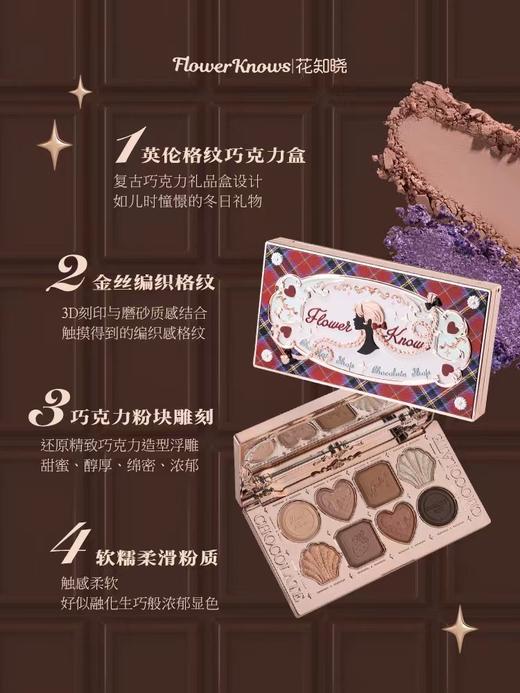 花知晓巧克力商店八色眼影珠哑光变色龙爆闪 商品图3