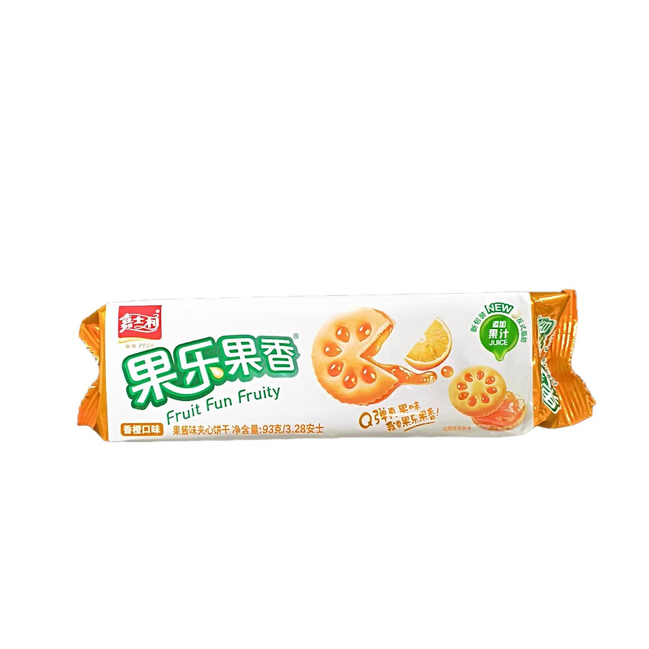 嘉士利果乐果香香橙味夹心饼干93g（6901180973686）