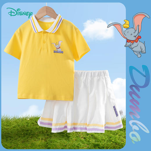 【商场同款】迪士尼童装小清新学院风套装女童夏季新款甜酷POLO衫百褶裙222DT0160 商品图4