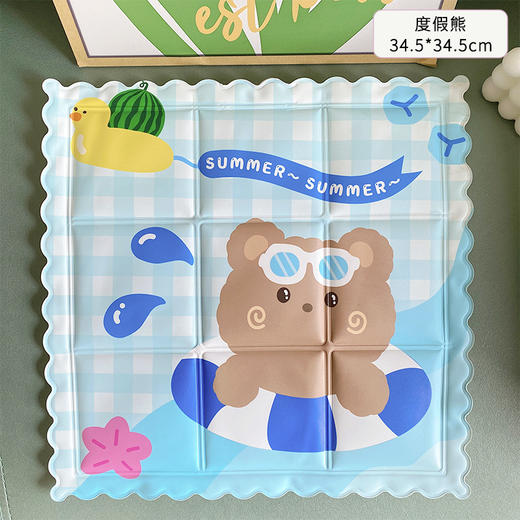 【卡通降温冰垫！冰爽触感】多种款式可选 夏季冰凉垫 防水防污渍卡通椅垫座垫水垫 轻松折叠  冰爽清凉 夏天学生宿舍汽车冰垫 宠物冰垫 郊游必备！ 商品图8