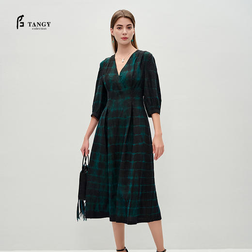 TANGY Collection/天意精品莨绸扎染连衣裙 商品图0