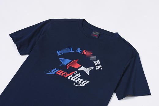 鲨鱼 三色鲨鱼纯棉 圆领短袖T恤 PSS132 商品图2