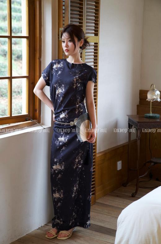 【门店同款】夏季墨染印花不规则连衣裙 150723861 商品图3