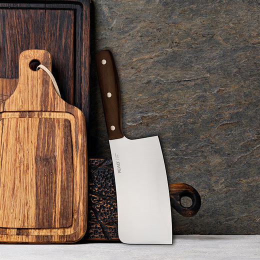 锐欧乐享系列枫木手柄不锈钢剁骨刀 商品图1