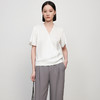 IN AND ON21273夏新款法式丝质V领飞袖上衣女气质简约纯色短袖衬衫 商品缩略图1