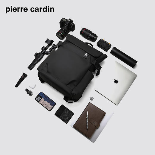 皮尔卡丹Energy系列时尚电脑包大容量双肩包男士 商品图9