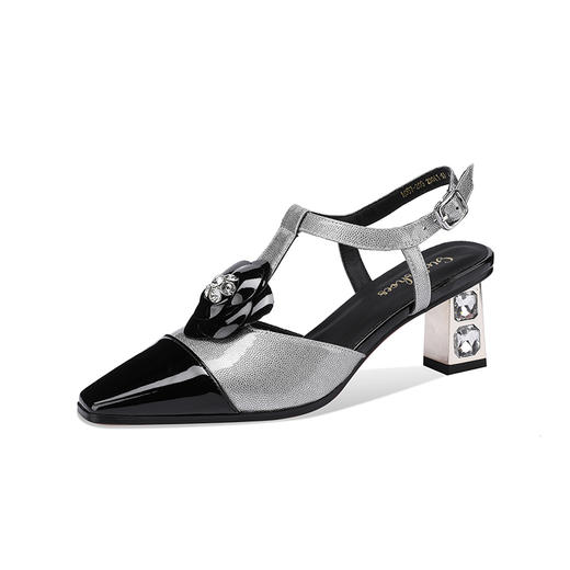 时尚小香风，花朵撞色包头后空凉鞋YSML-A067-209 商品图6